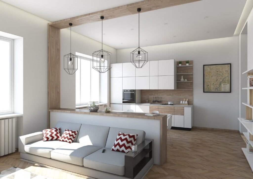 Imagem com exemplo de apartamento minimalista