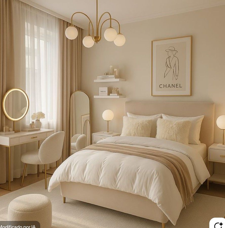 Imagem com exemplo de quarto minimalista