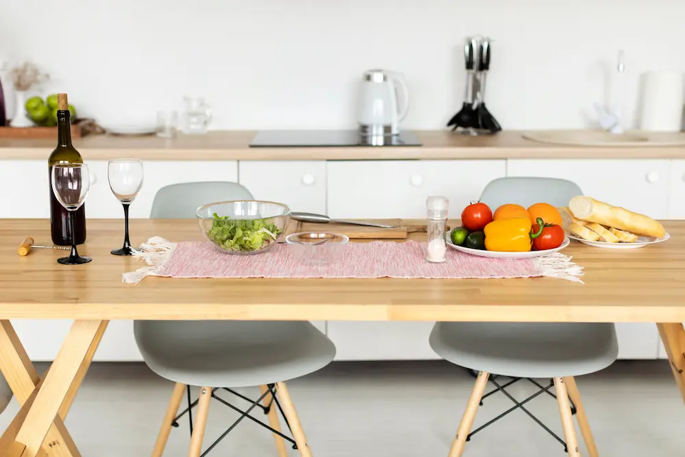 Imagem de uma mesa reta