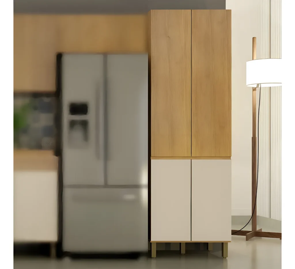 Armários em madeira clara