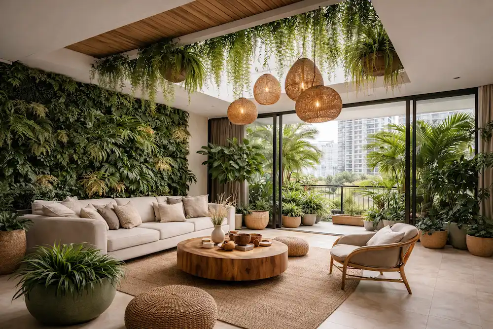 Imagem de um exemplo de design biofílico