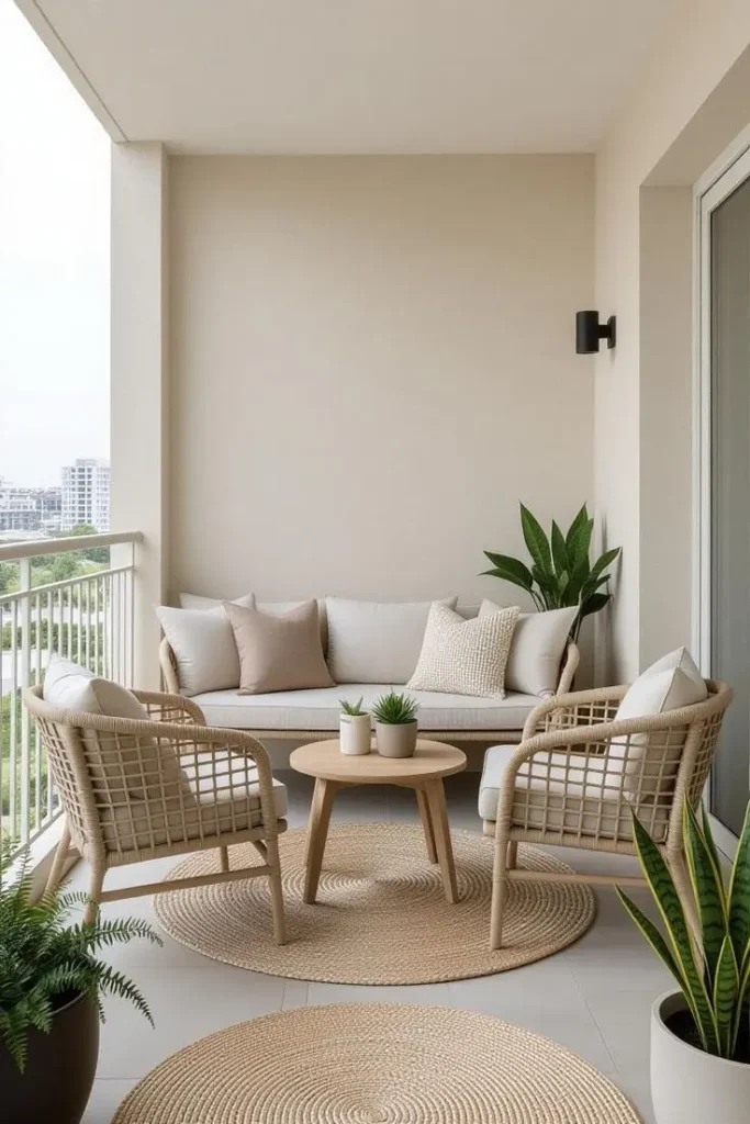 Foto de uma varanda minimalista