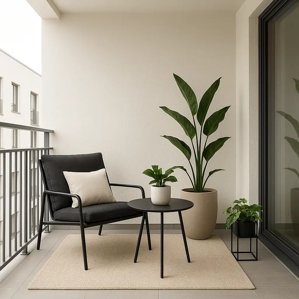 Foto de uma varanda minimalista