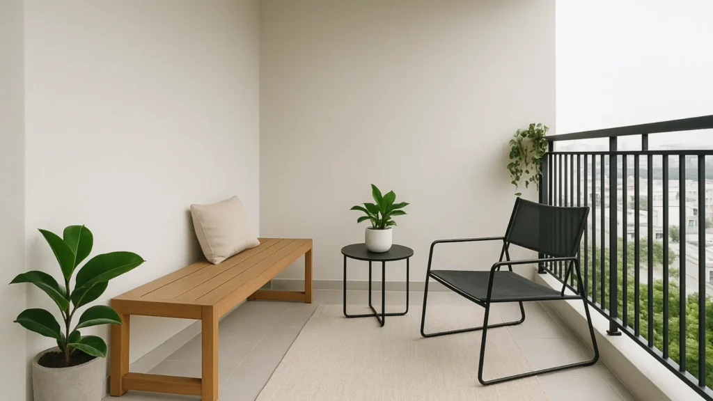 Imagem de uma varanda minimalista