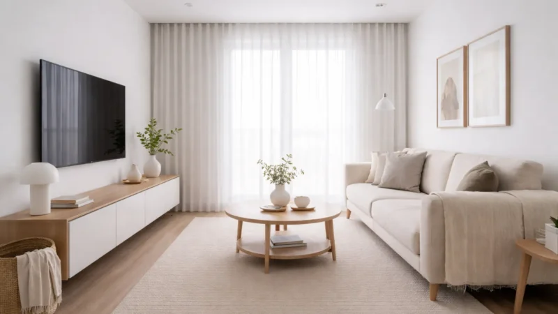 Como decorar uma sala de forma simples, barata e minimalista