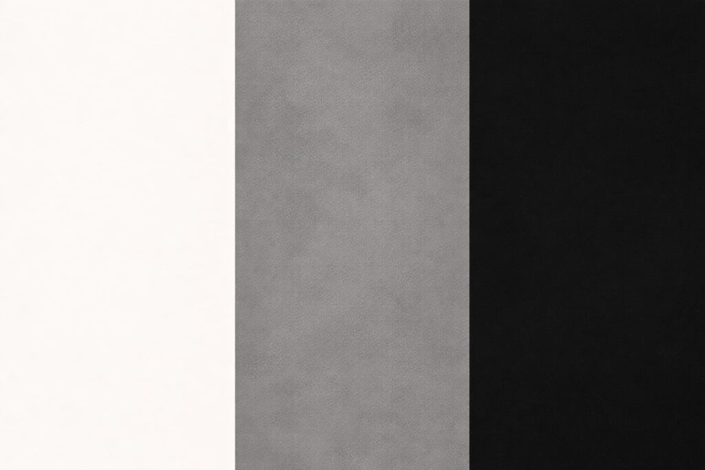 Imagem com as cores Off-white + cimento queimado + preto