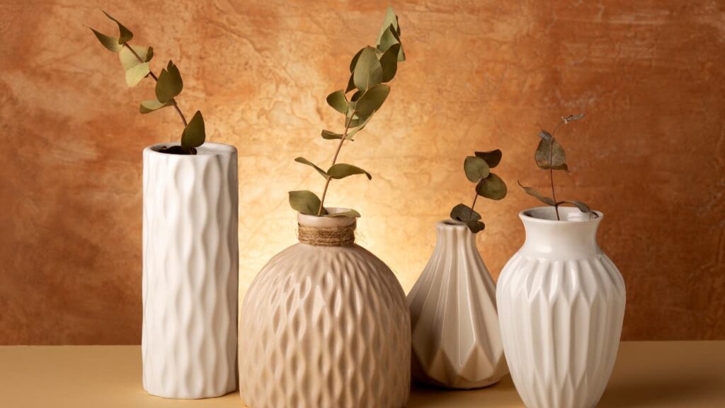 Imagem com kit de vasos decorativos para apartamentos