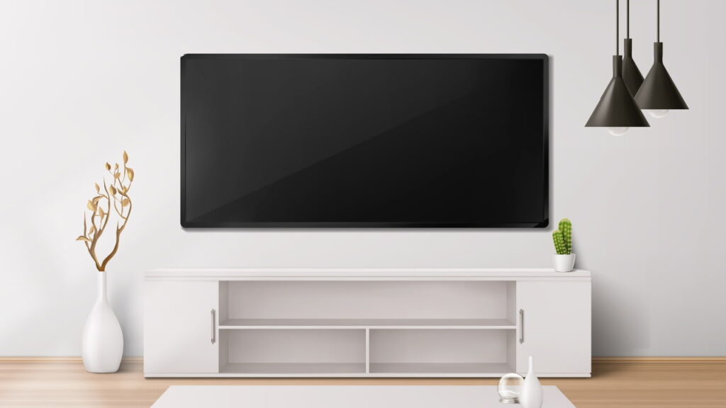 Imagem de uma parede da sala de tv