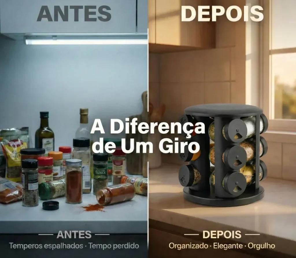 Foto de um Organizador giratório para temperos