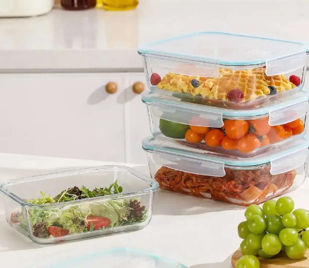 Foto de um conjunto de Potes herméticos