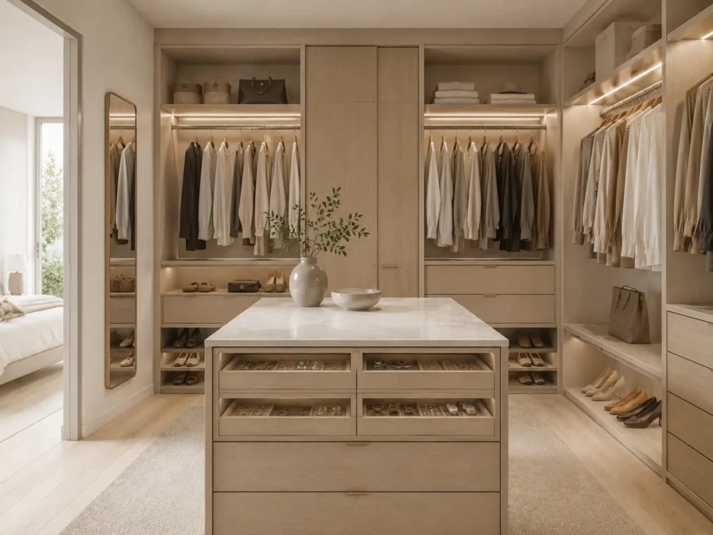 Closet com ilha central