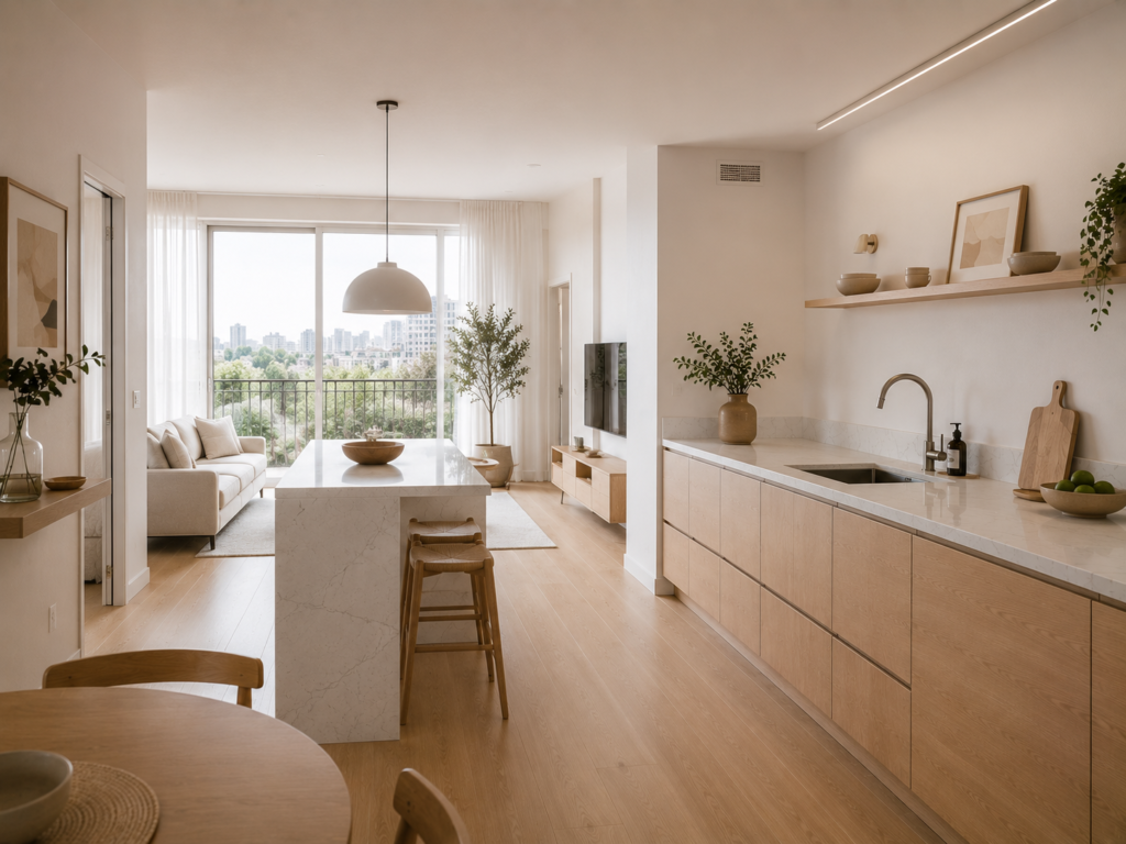 Cozinha integrada com a sala