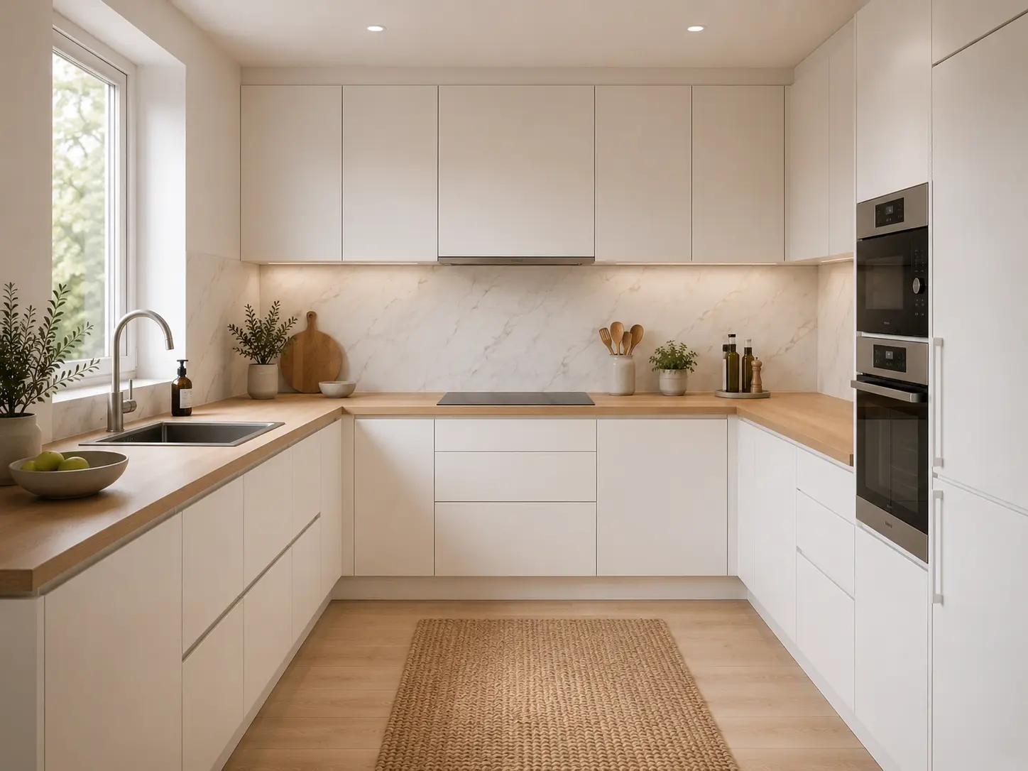 Cozinha modulada em U