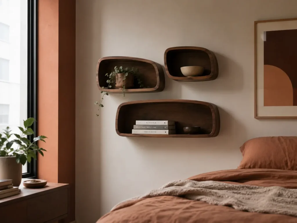 nichos de parede no quarto