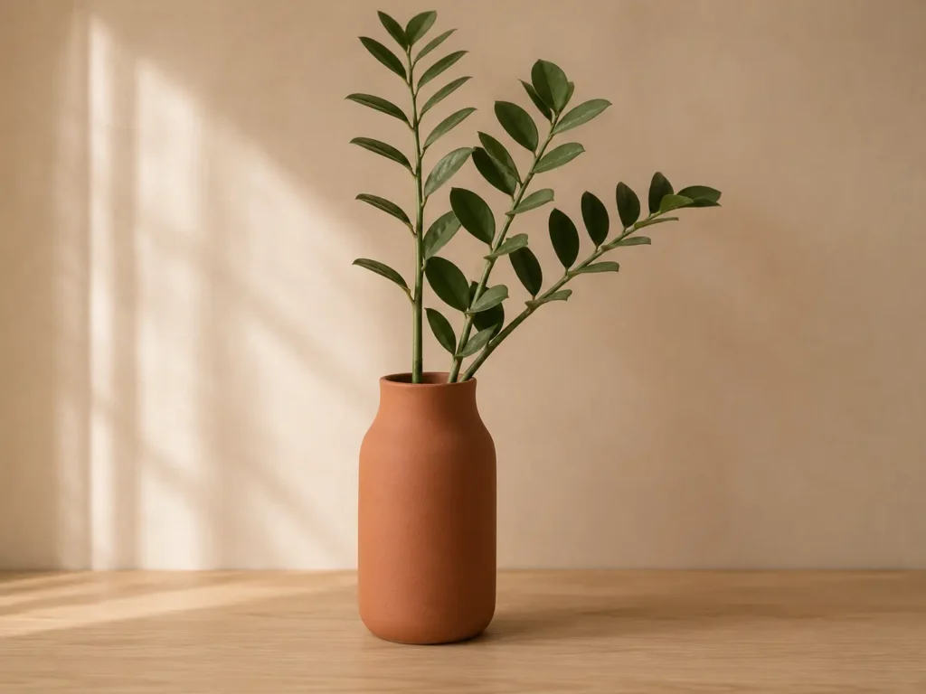 vaso com plantas no hall de entrada