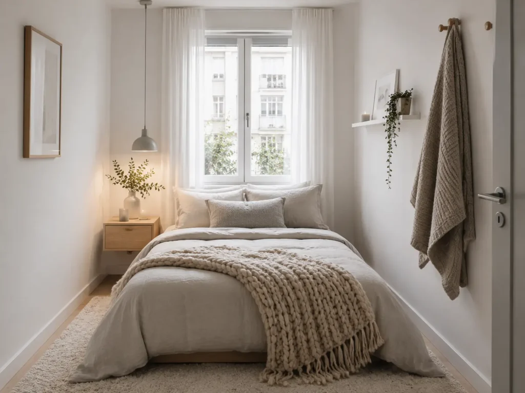 Quarto minimalista escandinavo