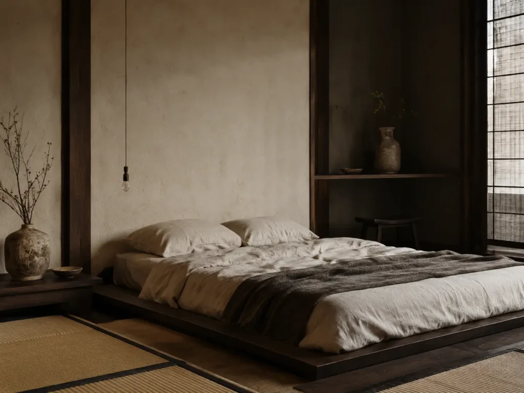 Quarto minimalista japonês