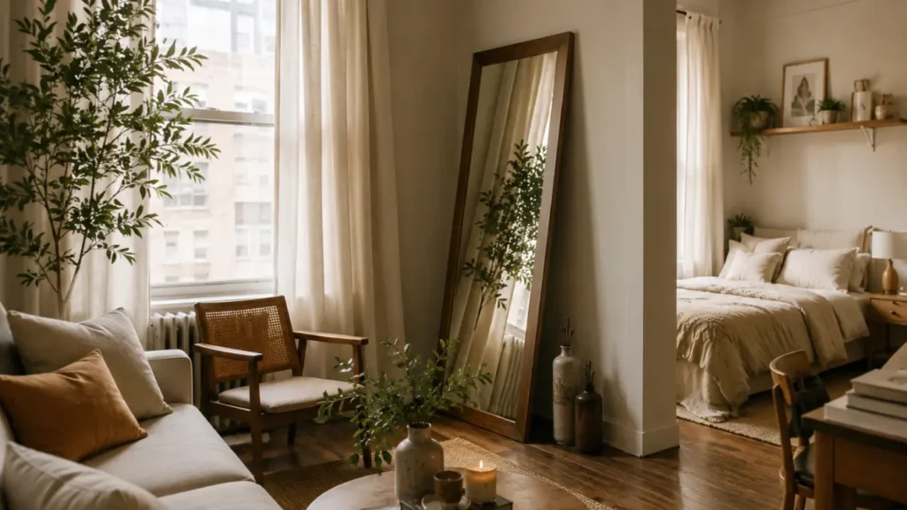 Imagem de um apartamento alugado decorado